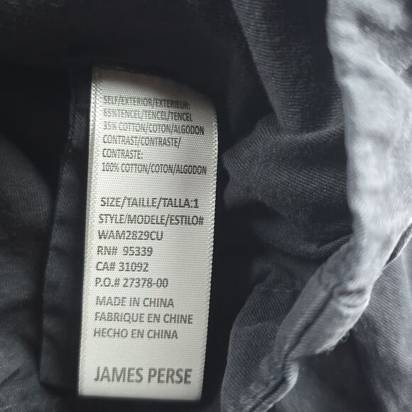 JAMES PERSE Women's Off Black Hooded Utility Jacket Size 1 / Small - Picture 8 of 15